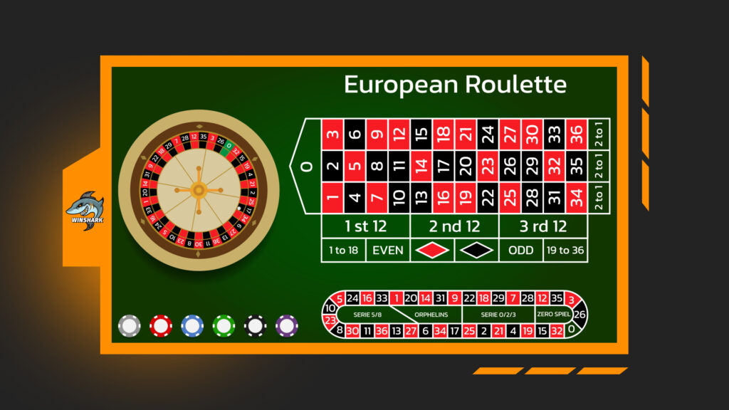 European roulette table